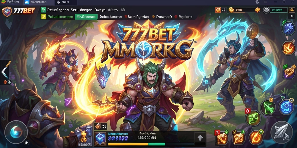Tampilan gameplay seru di dunia MMORPG 777BET.