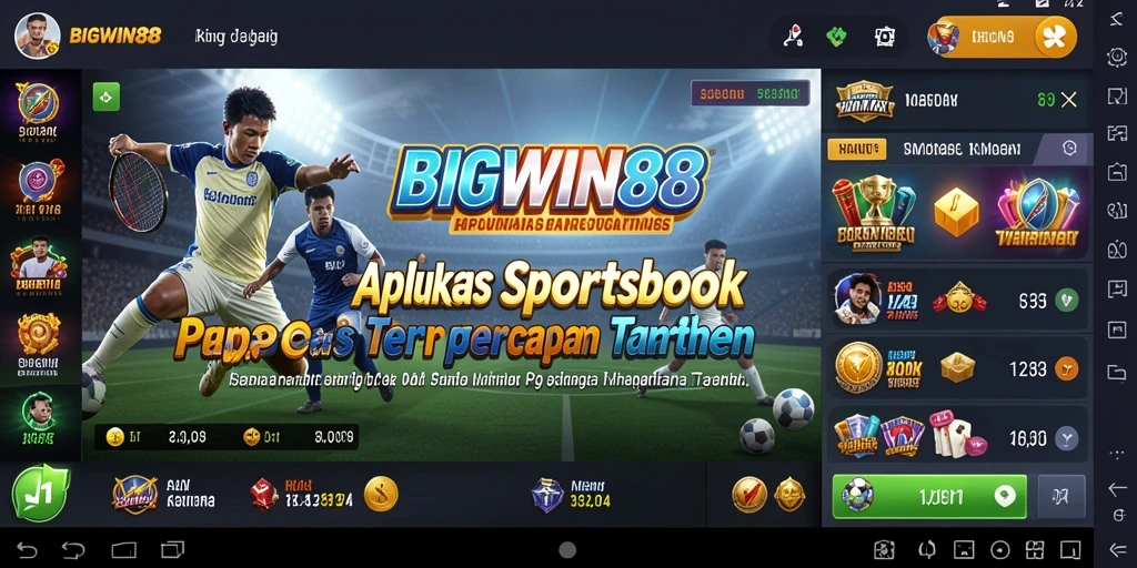Tampilan gameplay menarik dari aplikasi Sportsbook BIGWIN88.