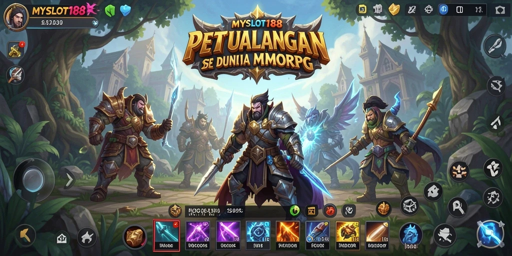 Tampilan gameplay MYSLOT188 dengan aksi seru di dunia MMORPG.