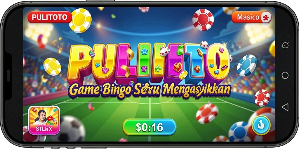 Screenshot PULITOTO menampilkan gameplay Bingo yang menyenangkan.